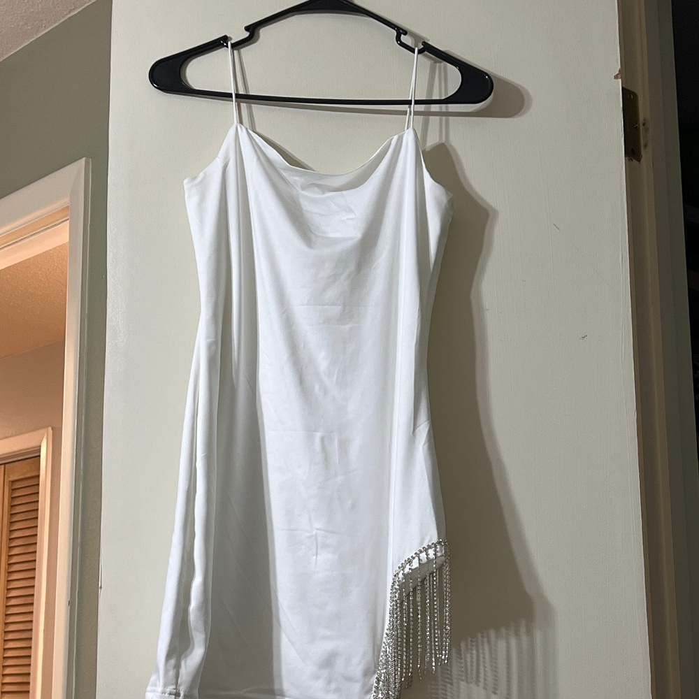 White mini dress